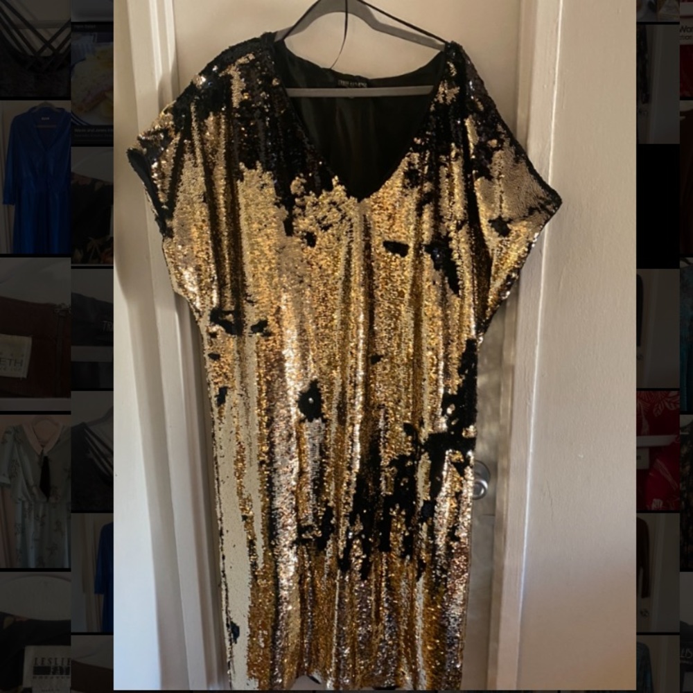 Tracy Ellis Ross two-way sequin dress
